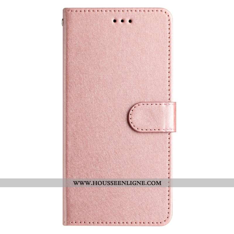 Housse Oppo A98 5G Texture Soie à Lanière