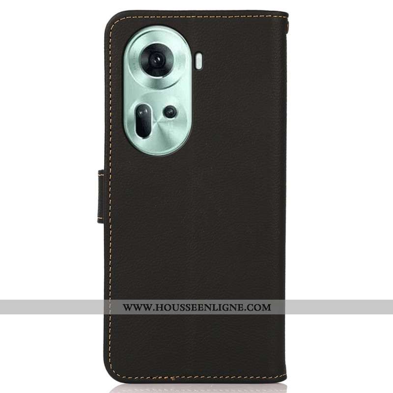 Housse Oppo Reno 11 5G Cuir Véritable KHAZNEH