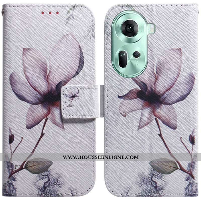 Housse Oppo Reno 11 5G Fleur Rose