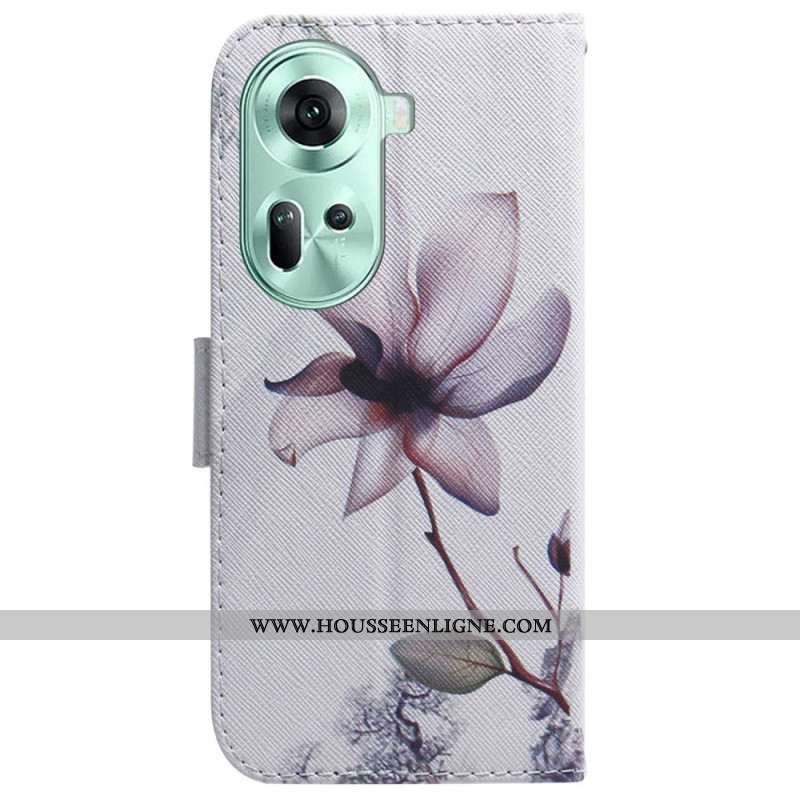 Housse Oppo Reno 11 5G Fleur Rose