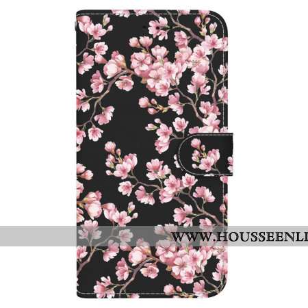 Housse Oppo Reno 11 5G Fleurs de Prunier à Lanière