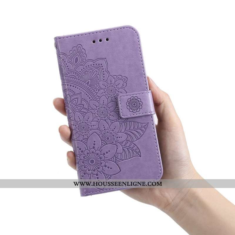 Housse Oppo Reno 11 5G Motif Floral à Lanière