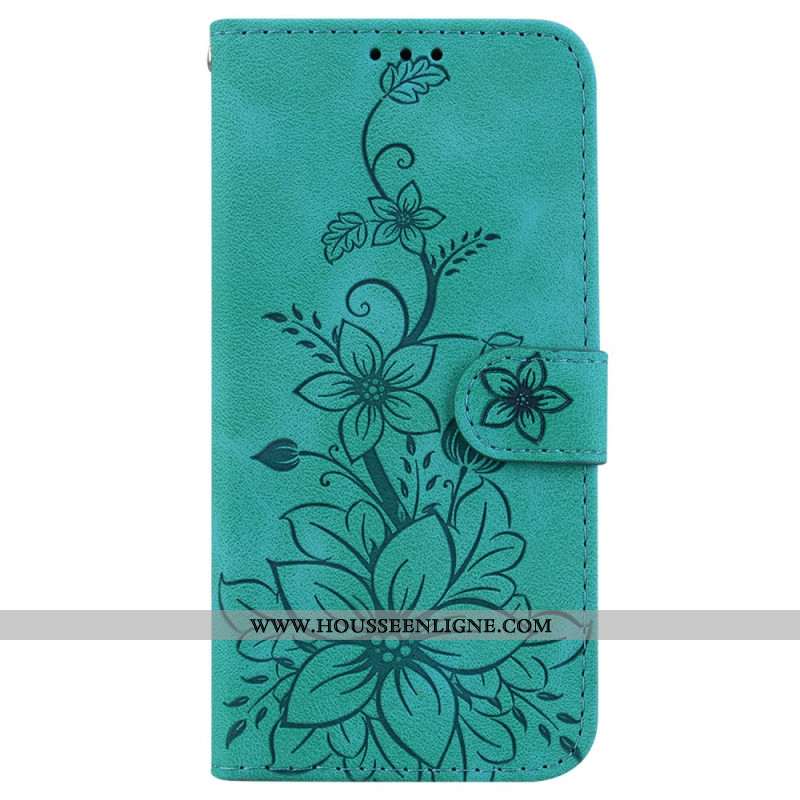 Housse Oppo Reno 11 5G Motif Floral à Lanière