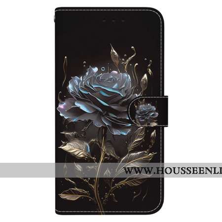 Housse Oppo Reno 11 5G Rose Noire à Lanière