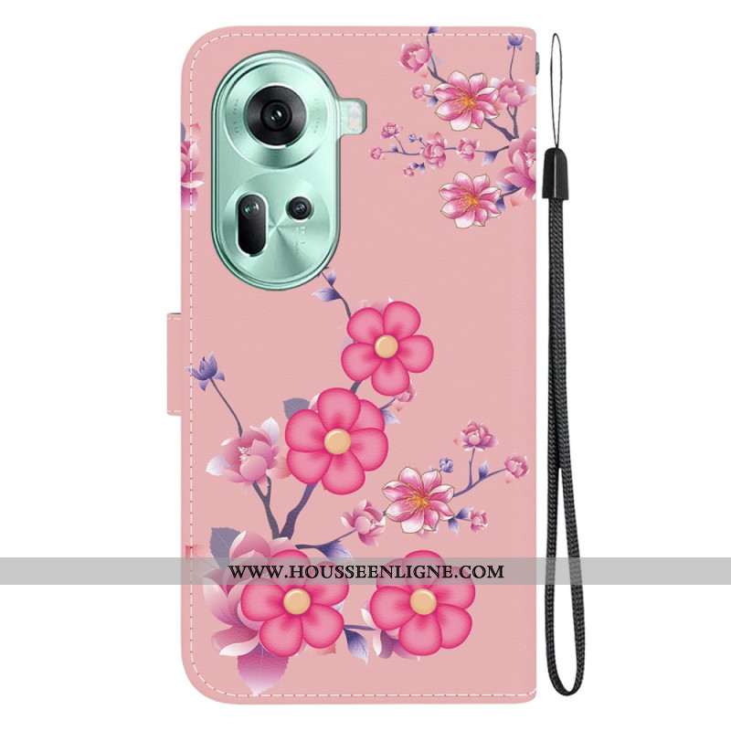 Housse Oppo Reno 11 5G Sakura à Lanière