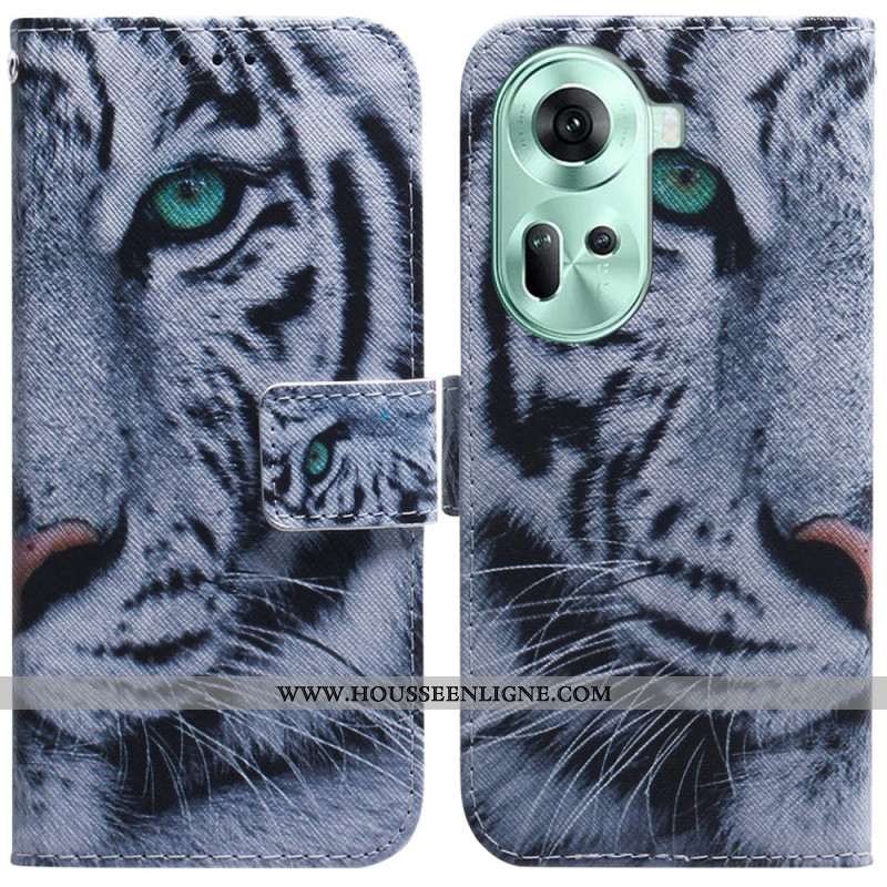 Housse Oppo Reno 11 5G Tigre Blanc