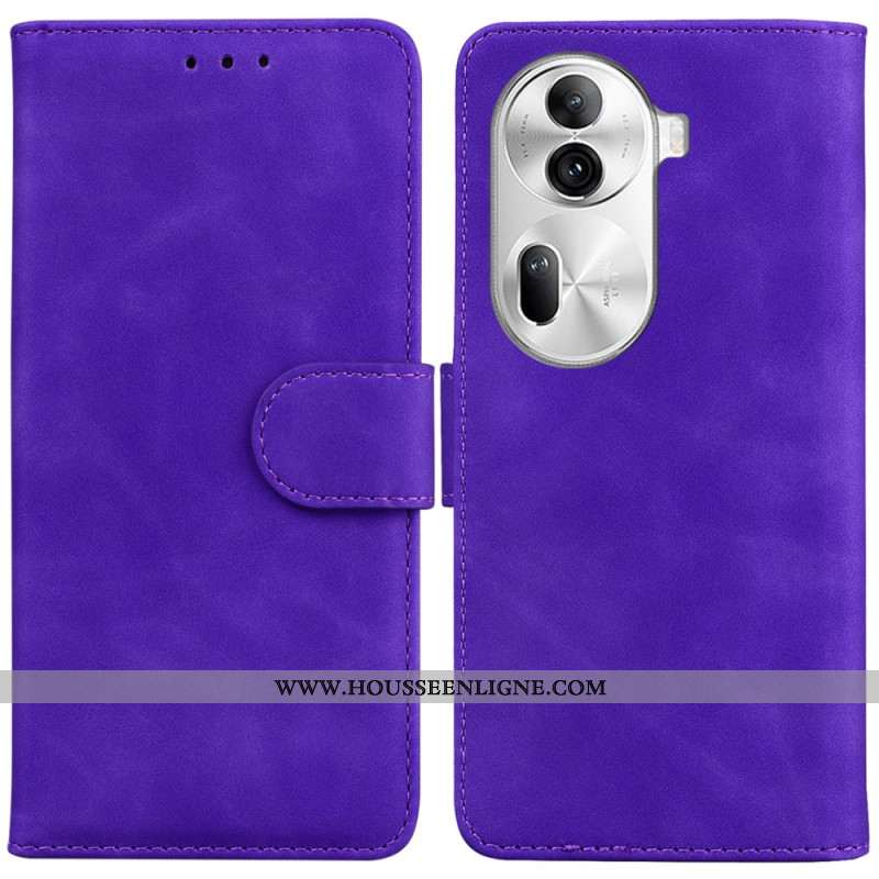 Housse Oppo Reno 11 Pro 5G Effet Cuir Couture