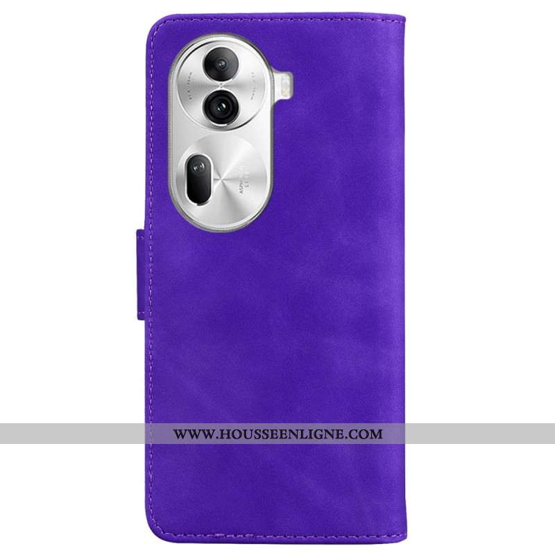 Housse Oppo Reno 11 Pro 5G Effet Cuir Couture