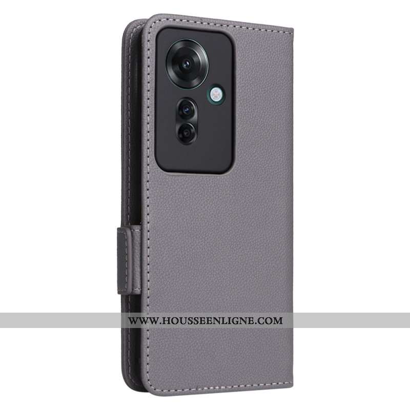 Housse Oppo Reno 11F 5G Style Cuir à Lanière