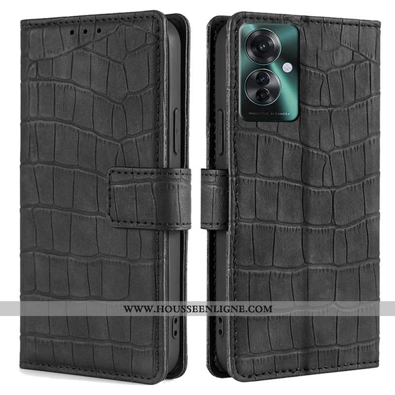 Housse Oppo Reno 11F 5G Texture Crocodile