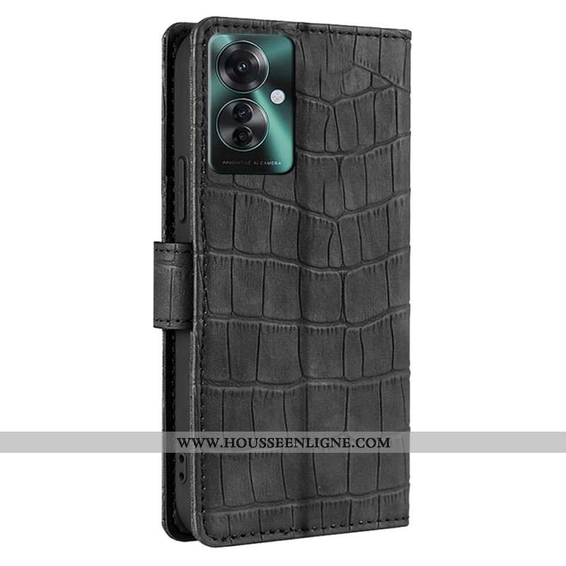 Housse Oppo Reno 11F 5G Texture Crocodile