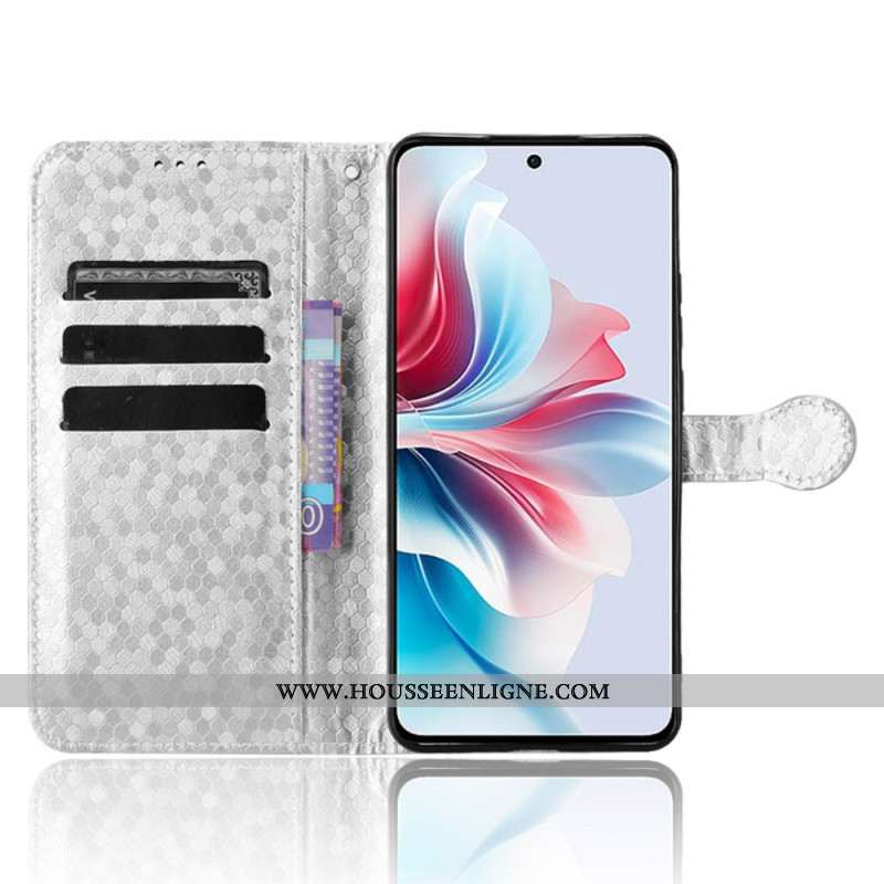 Housse Oppo Reno 11F Points Brillants Lanière