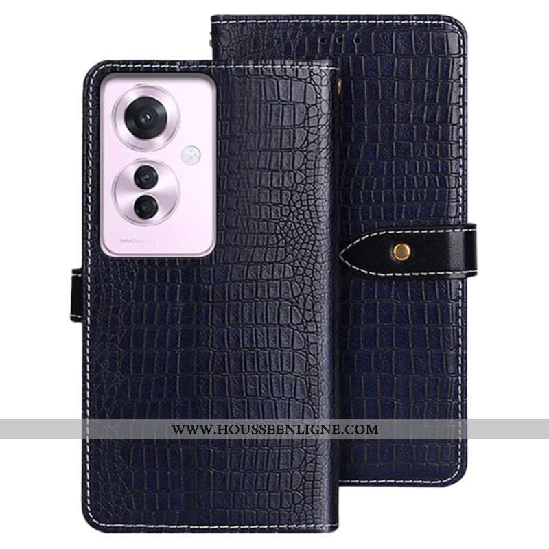 Housse Oppo Reno 11F Style Crocodile IDEWEI