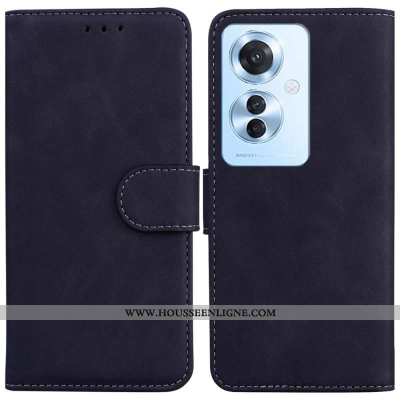 Housse Oppo Reno 11F Style Cuir Mat