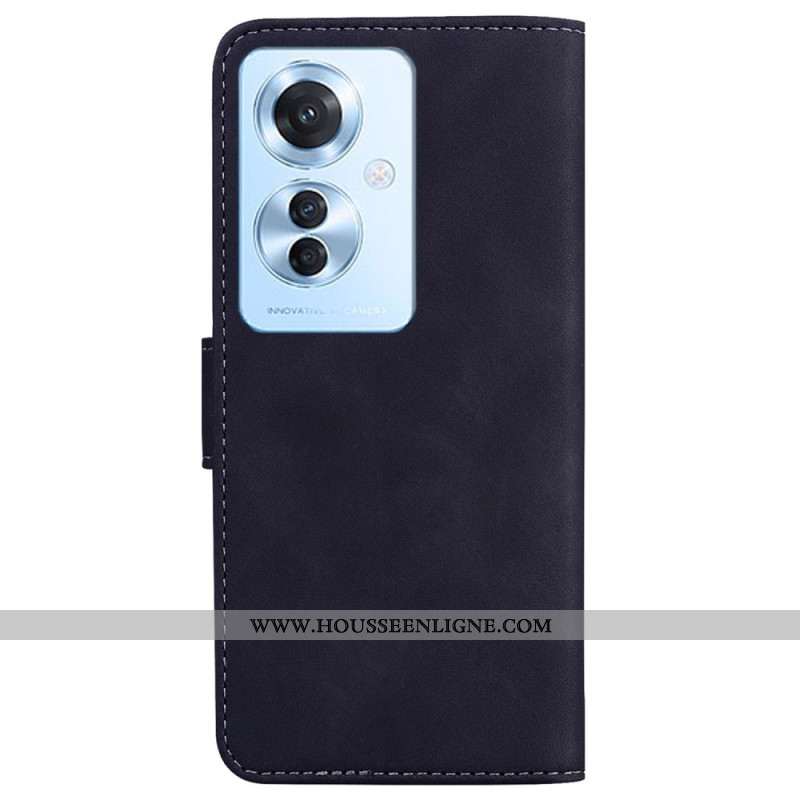 Housse Oppo Reno 11F Style Cuir Mat