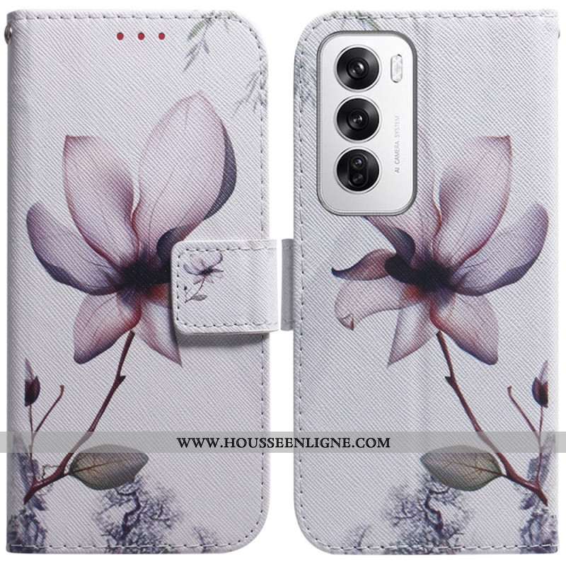 Housse Oppo Reno 12 5G Fleur Rose