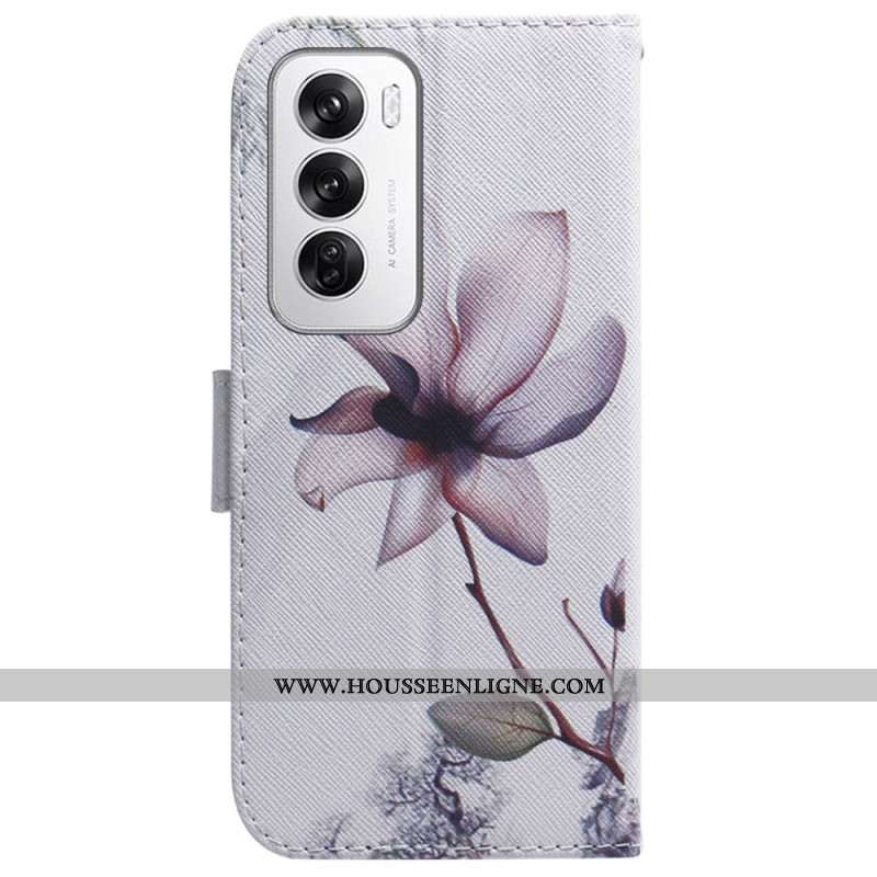 Housse Oppo Reno 12 5G Fleur Rose