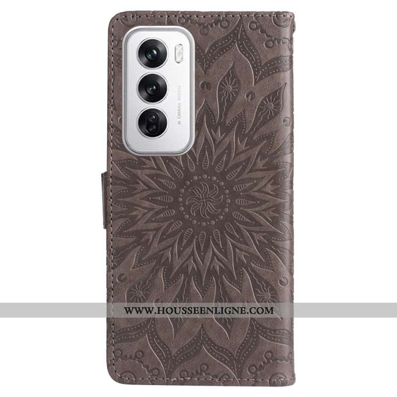 Housse Oppo Reno 12 5G Mandala à Lanière