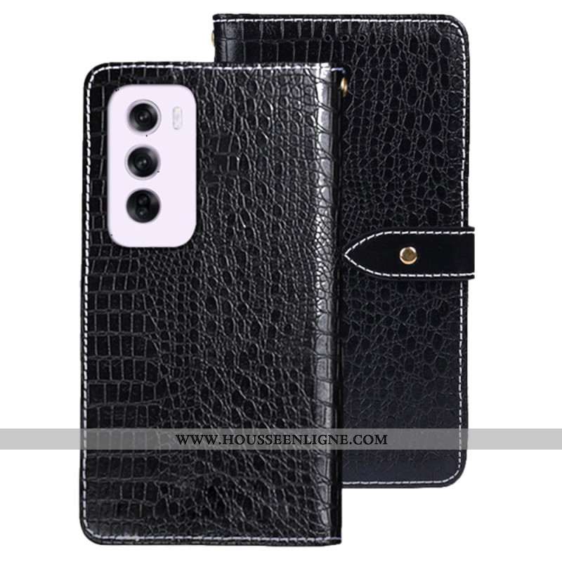 Housse Oppo Reno 12 5G Simili Cuir Style Crocodile IDEWEI