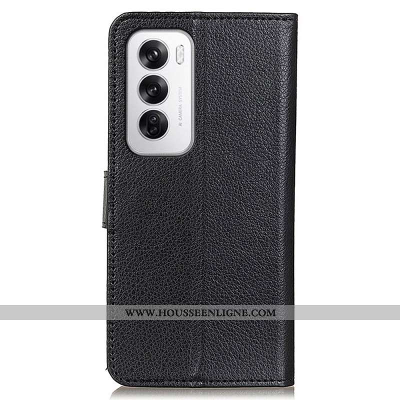 Housse Oppo Reno 12 5G Simili Cuir Traditionnel