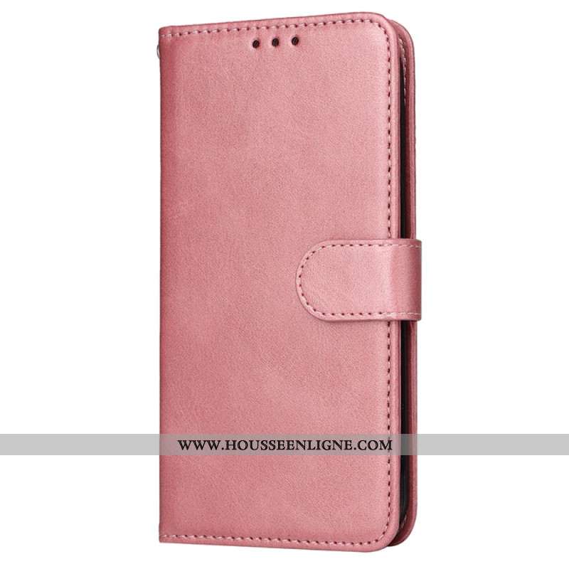 Housse Oppo Reno 12 5G Simili Cuir Uni à Lanière