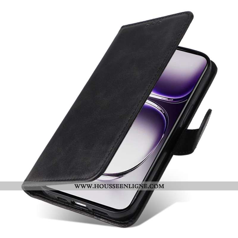 Housse Oppo Reno 12 5G Simili Cuir Uni à Lanière