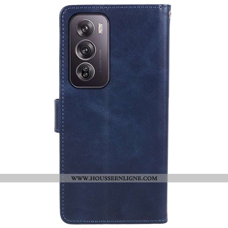 Housse Oppo Reno 12 5G Simili Cuir à Lanière