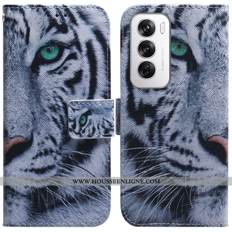 Housse Oppo Reno 12 5G Tigre Blanc