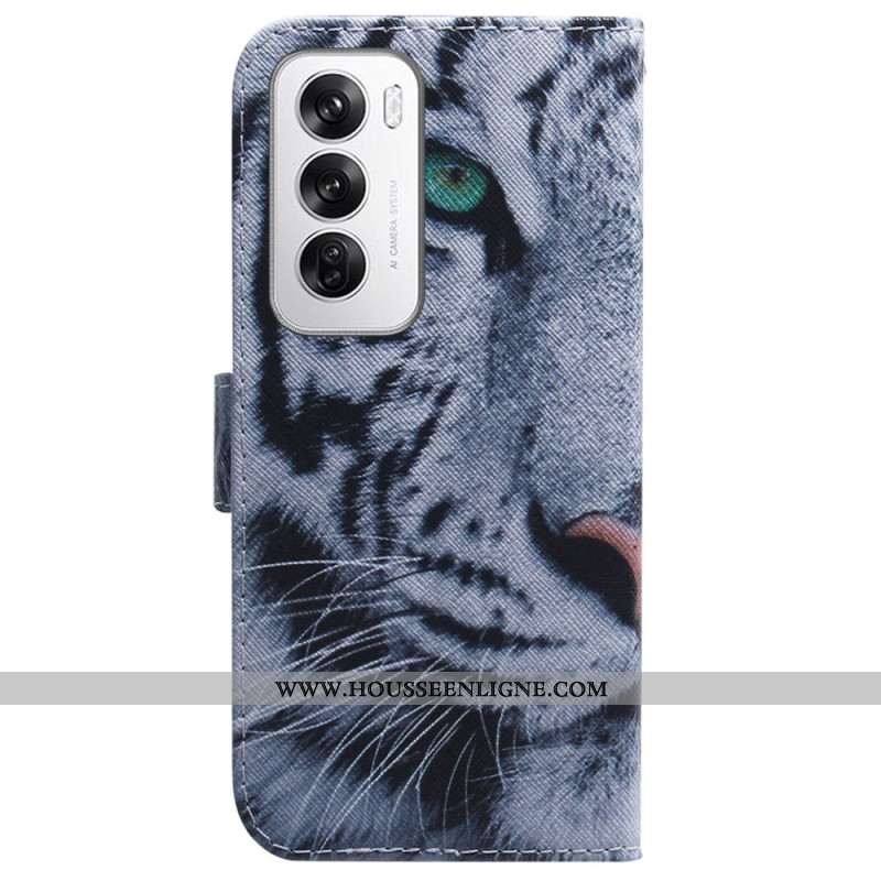 Housse Oppo Reno 12 5G Tigre Blanc