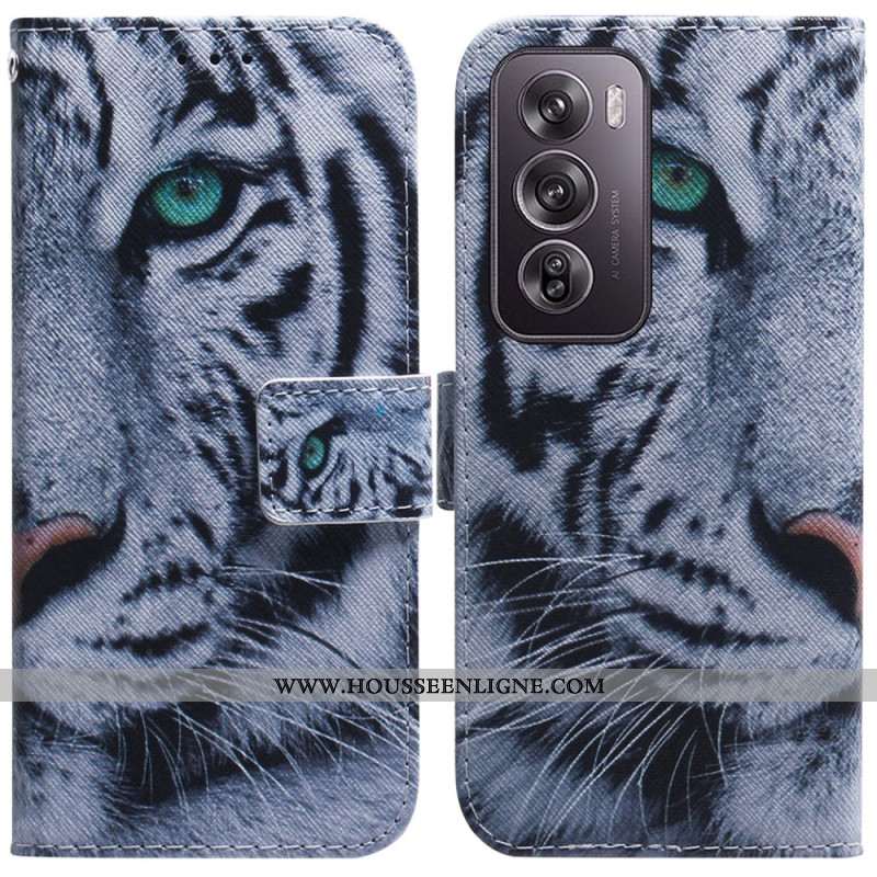 Housse Oppo Reno 12 Pro 5G Tigre Blanc