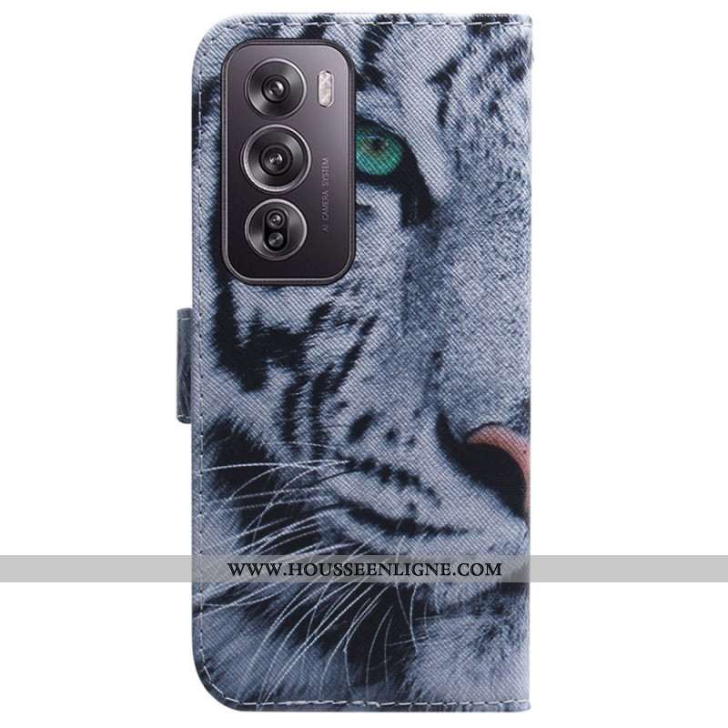 Housse Oppo Reno 12 Pro 5G Tigre Blanc