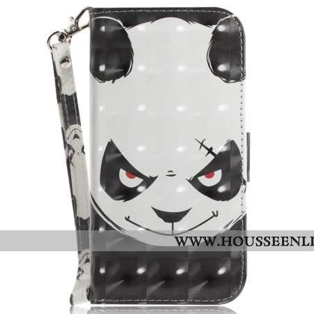 Housse Oppo Reno 12F 5G Angry Panda à Lanière