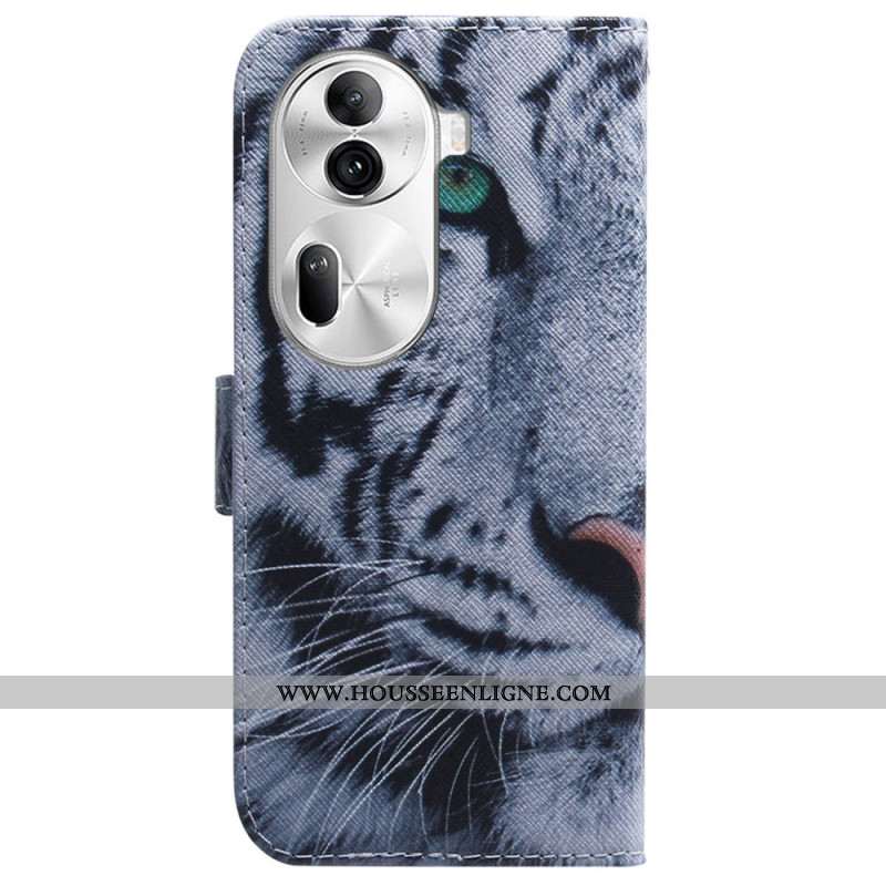 Housse Oppo Reno11 Pro 5G Tigre Blanc