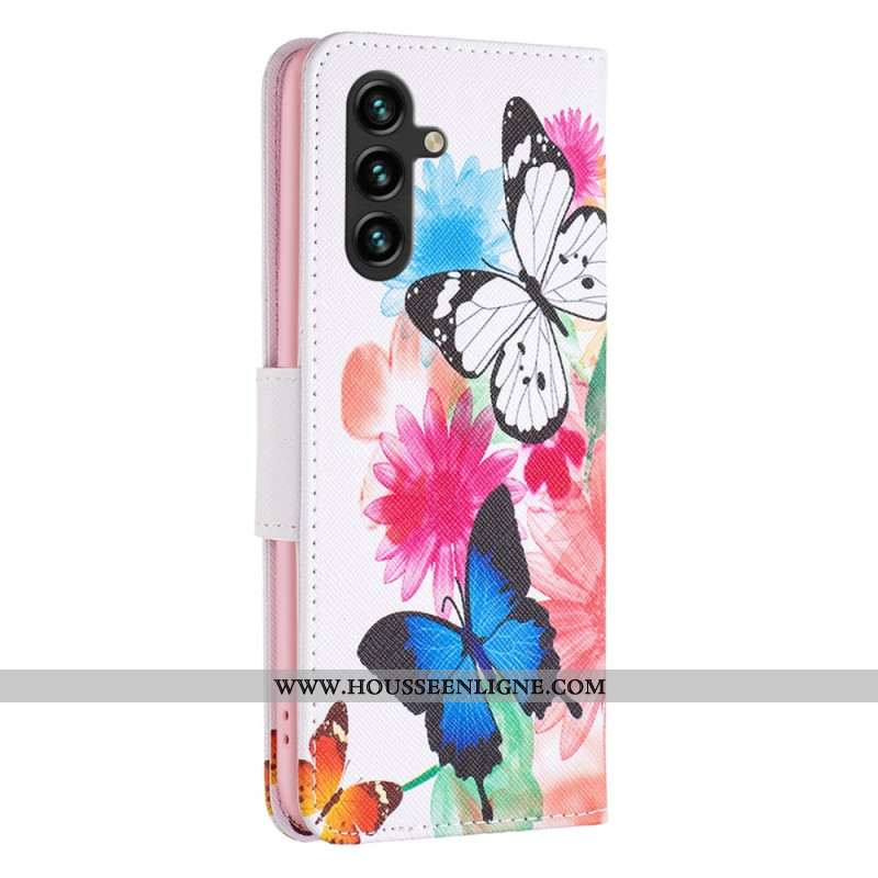 Housse Samsung Galaxy A14 Deux Papillons