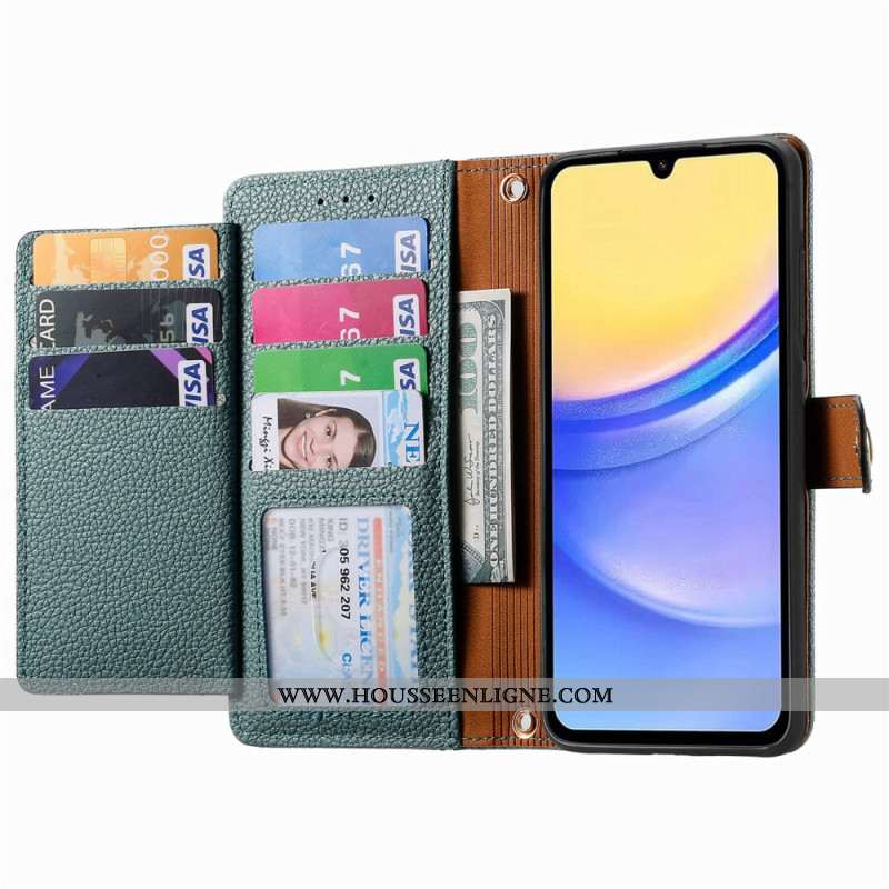 Housse Samsung Galaxy A15 5G / A15 Motif Coeur et protection RFID