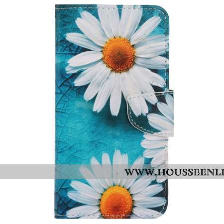 Housse Samsung Galaxy A15 5G Chrysanthème à Lanière