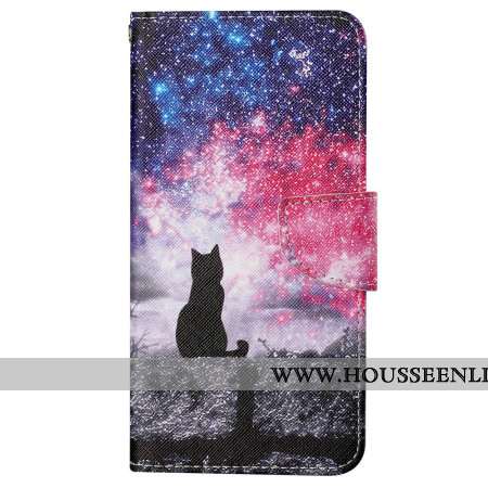 Housse Samsung Galaxy A15 5G Ciel Étoilé et Chat