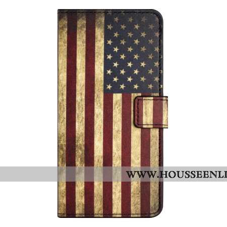 Housse Samsung Galaxy A15 5G Drapeau Américain Vintage