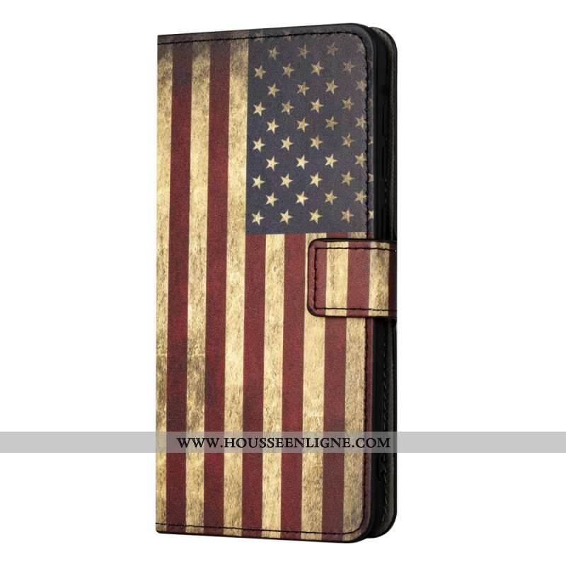 Housse Samsung Galaxy A15 5G Drapeau Américain Vintage