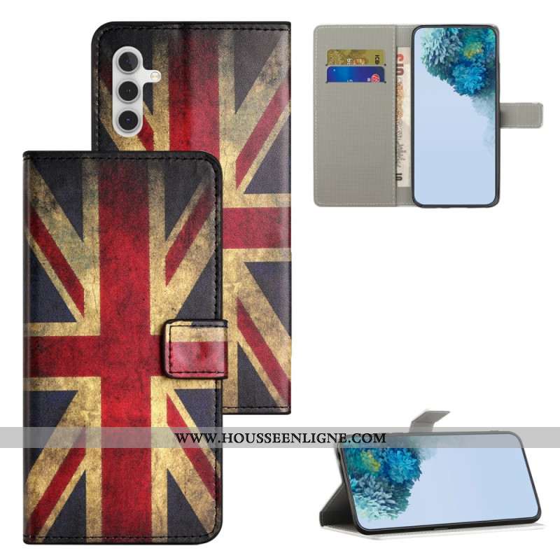 Housse Samsung Galaxy A15 5G Drapeau Anglais Vintage