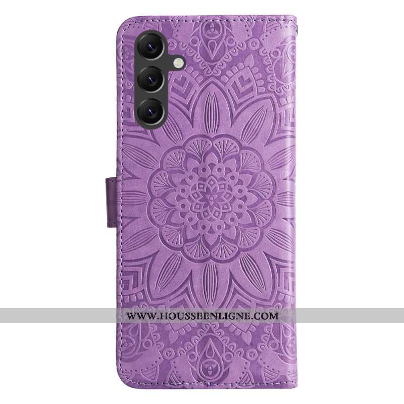 Housse Samsung Galaxy A15 5G Impression Mandala avec Lanière