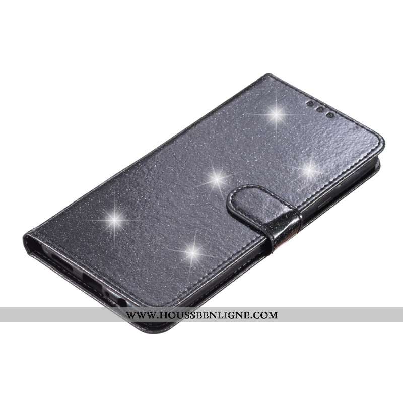 Housse Samsung Galaxy A15 5G Paillettes à Lanière