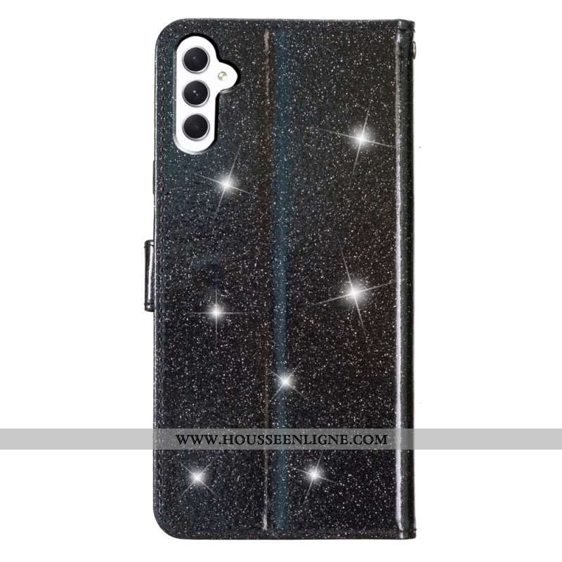 Housse Samsung Galaxy A15 5G Paillettes à Lanière