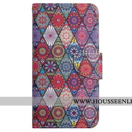 Housse Samsung Galaxy A15 5G Patchwork à Lanière