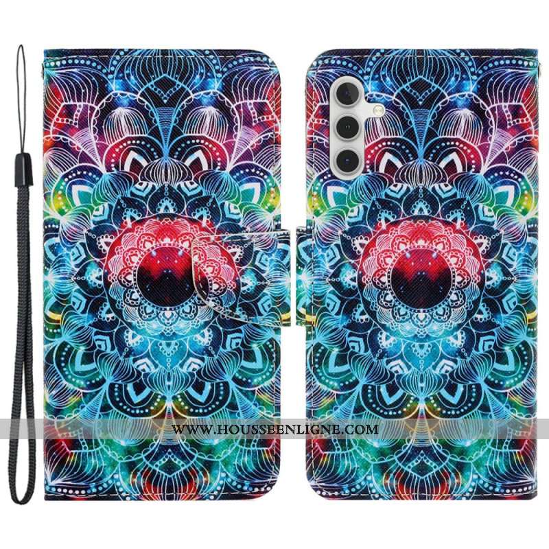 Housse Samsung Galaxy A15 5G Superbe Mandala à Lanière