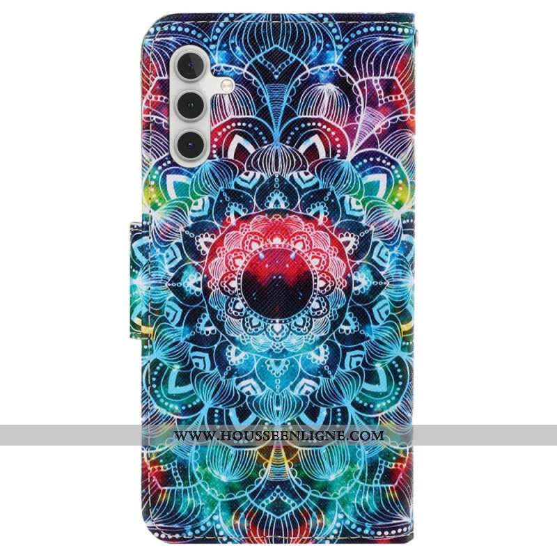 Housse Samsung Galaxy A15 5G Superbe Mandala à Lanière