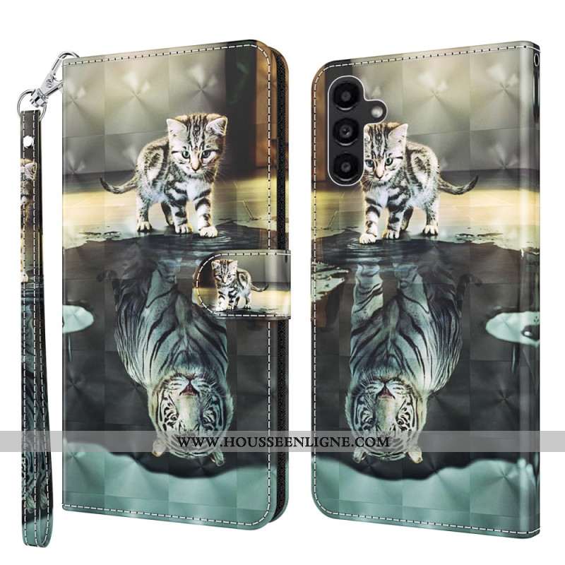 Housse Samsung Galaxy A15 Chat et Tigre