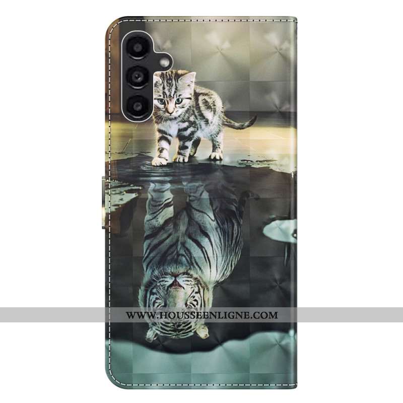 Housse Samsung Galaxy A15 Chat et Tigre