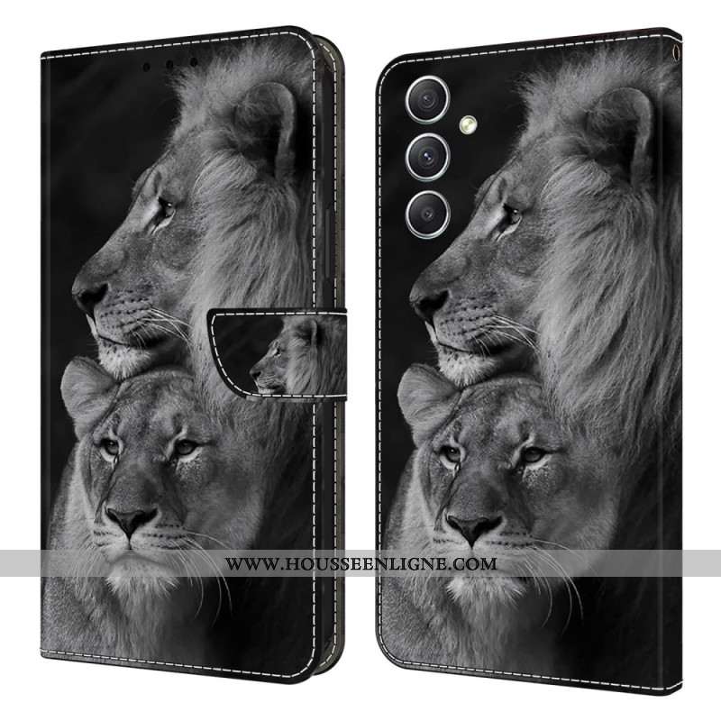 Housse Samsung Galaxy A15 Couple de Lions