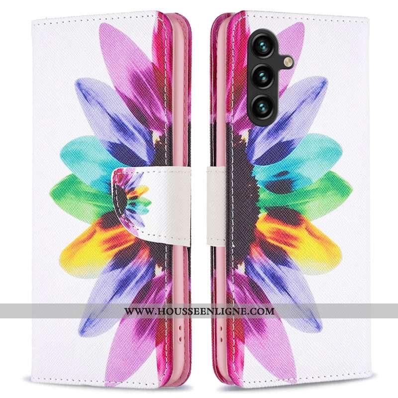 Housse Samsung Galaxy A15 Fleur Aquarelle